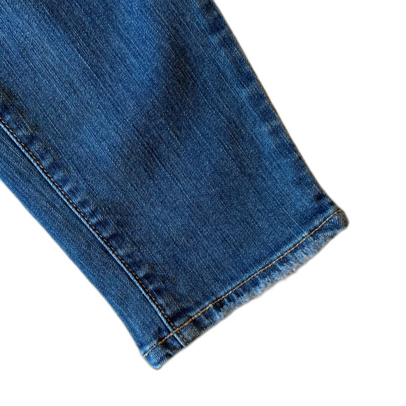 Paige | Hoxton Ankle Skinny Jeans Frayed Hem Medium Wash Wiskering Size 26" - Picture 5 of 9